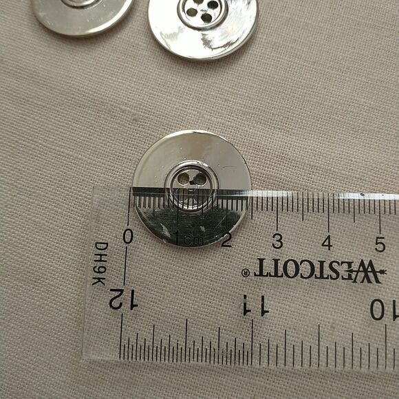 CALVIN KLEIN Replacement Gold Tone Buttons Logo SpellOut 4 Hole 25 30 mm 14x Set - Picture 5 of 6